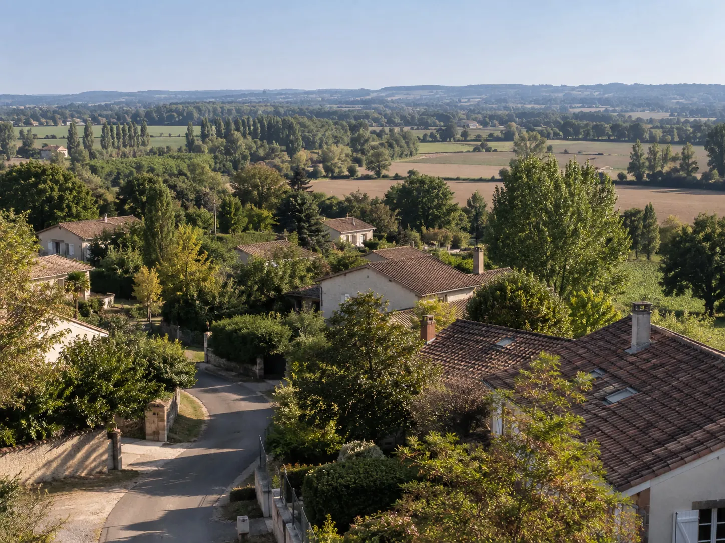 Illustration d'un paysage de communes rurales